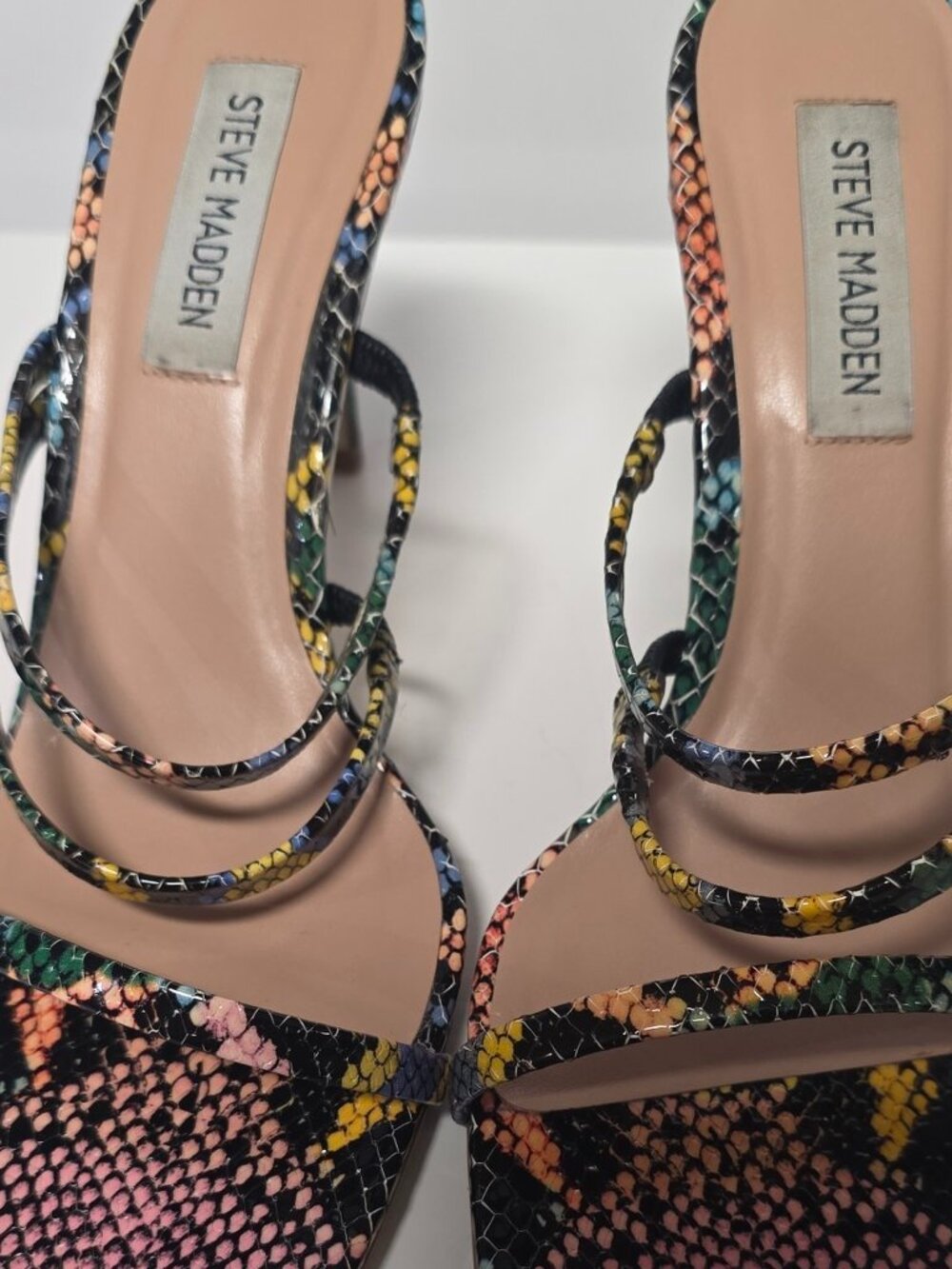 Steve Madden multicolor snake print heeled sandals